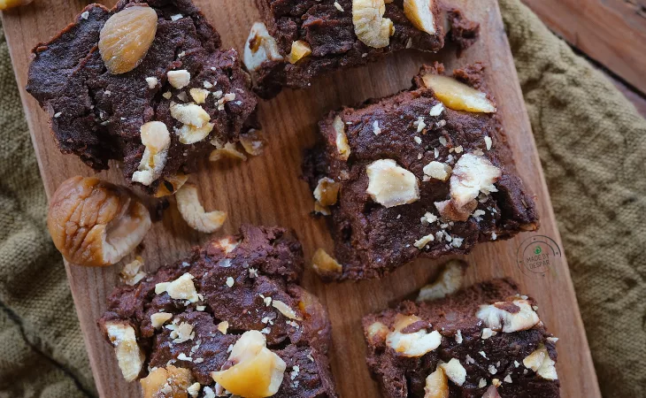 Brownies de castañas y garbanzos